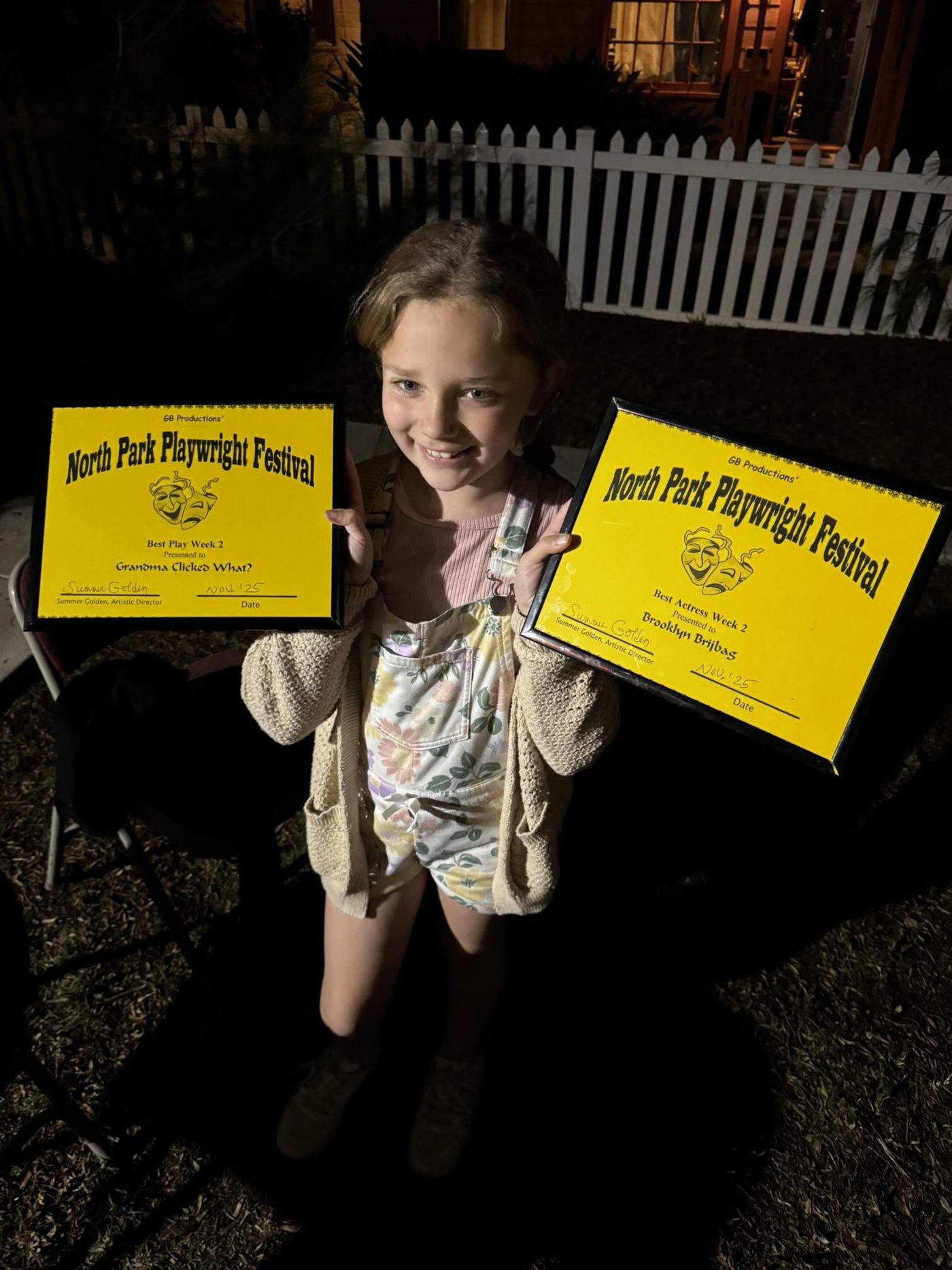 Brooklyn Brijbag with an award